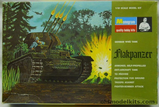 Monogram 1/32 Wirbelwind Flakpanzer IV, PM233-300 plastic model kit